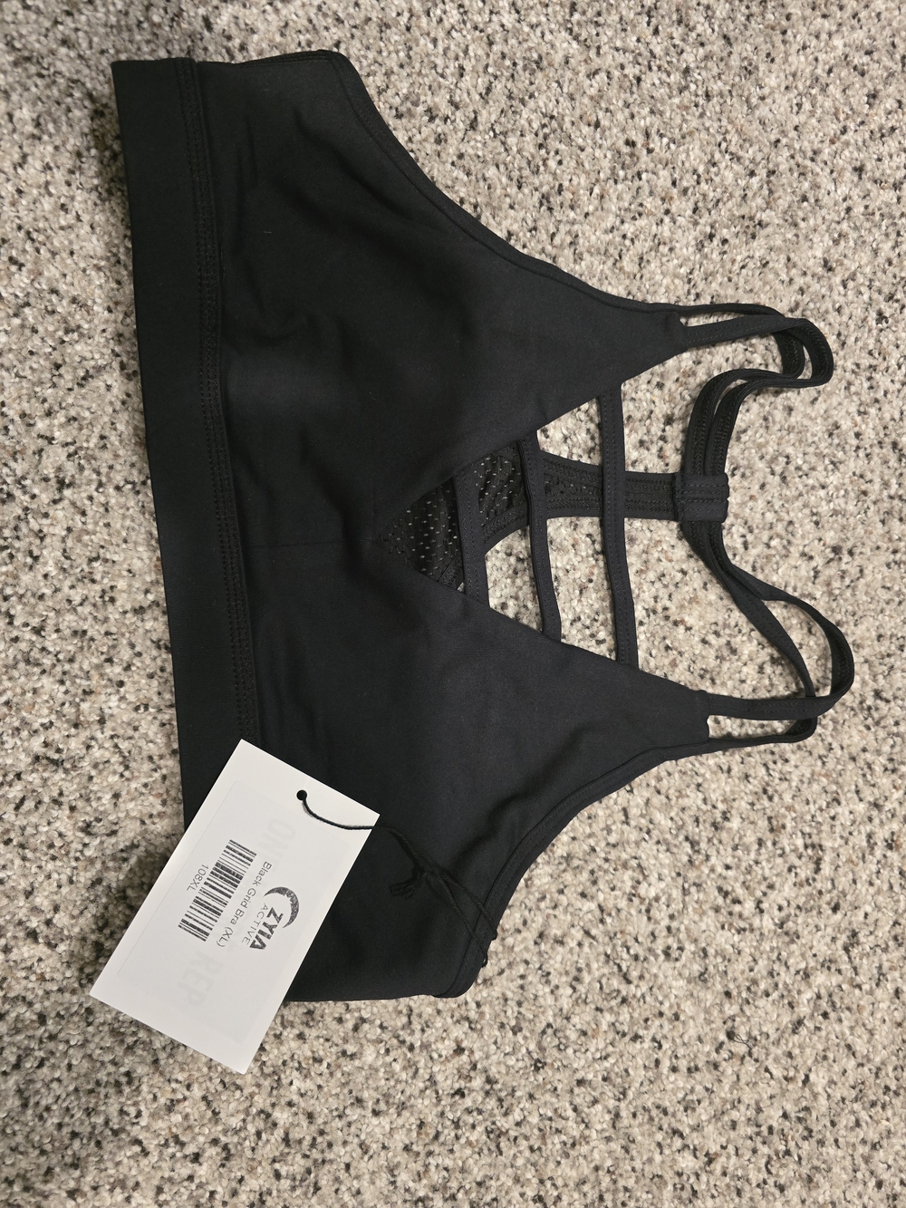 Black Grid Bra